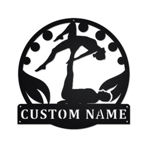 Personalized Acroyoga Metal Sign | Acroyoga Metal Wall Art | Acroyoga Metal Sign | Acroyoga Lover | Acroyoga Gift | Acroyoga | Yoga Gift