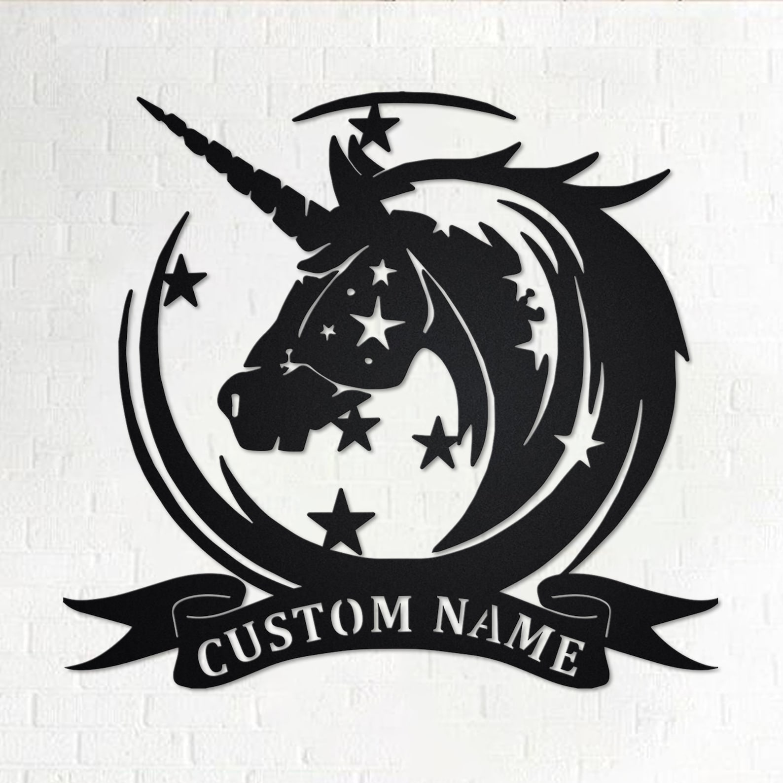 Custom Unicorn Metal Wall Art Personalized Unicorn Name Sign Etsy