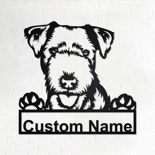 Custom Lakeland Terrier Dog Metal Wall Art, Personalized Lakeland Terrier Name Sign Decoration For Room, Lakeland Terrier Home Decor