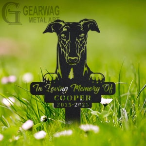 Custom Australian Hound Dog Memorial Stake, Metal Stake, Outdoor Decor, In Loving Memory, Outdoor Stake, Sympathy Sign, Grave Marker