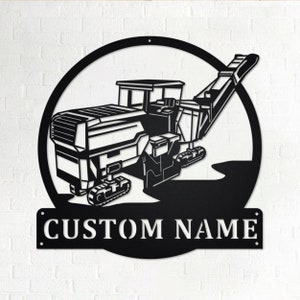 Custom Asphalt Machine Metal Wall Art, Personalized Asphalt Machine Name Sign Decoration For Room, Asphalt Machine Metal Home Decor