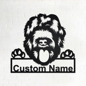 Personalized Black Russian Terrier Metal Sign | Black Russian Terrier Metal Wall Art| Dog Metal Sign | Dog Lover Gift| Black Russian Terrier