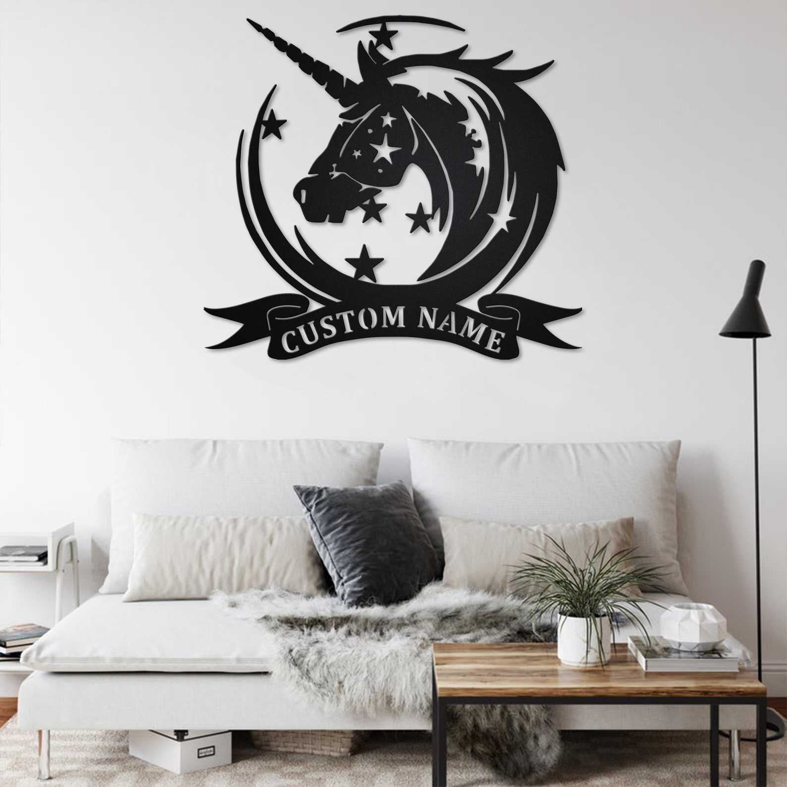 Custom Unicorn Metal Wall Art Personalized Unicorn Name Sign Etsy