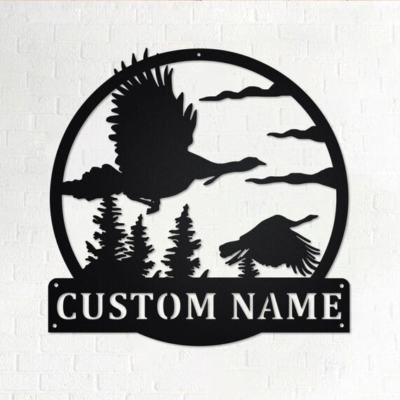 Custom Wild Turkeys Metal Wall Art Personalized Wild Turkeys Etsy
