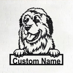 Custom Great Pyrenees Dog Metal Wall Art, Personalized Great Pyrenees Name Sign Decoration For Room, Great Pyrenees Home Decor, Custom Dog