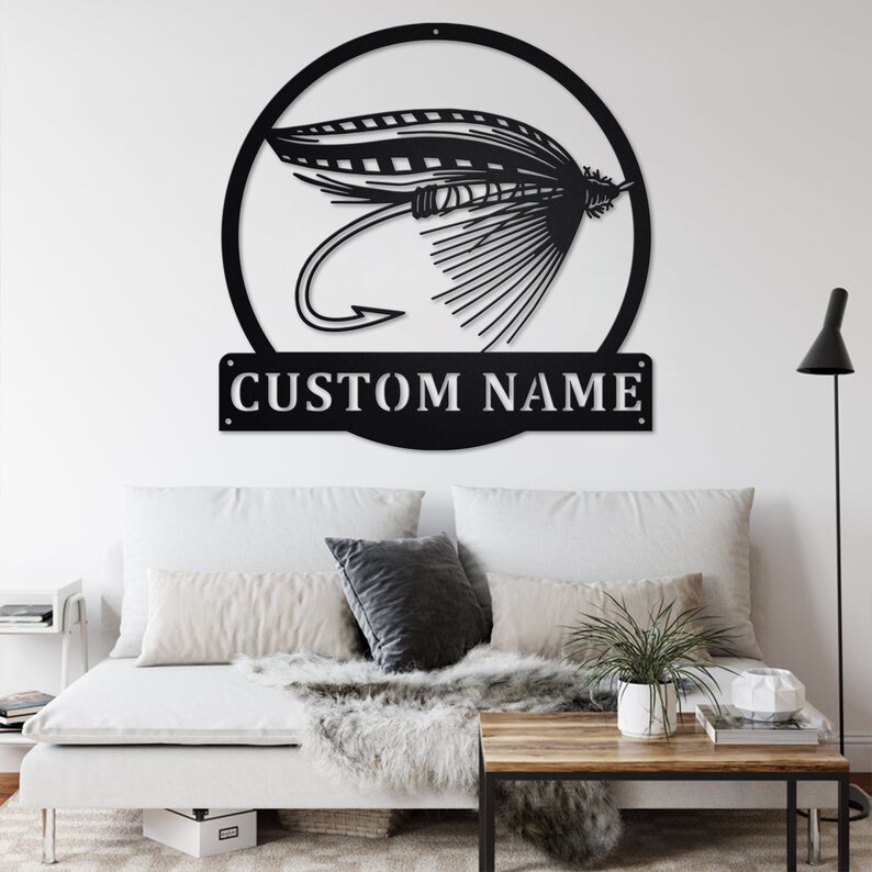 Custom Fly Fishing Metal Wall Art Personalized Fly Fishing Etsy