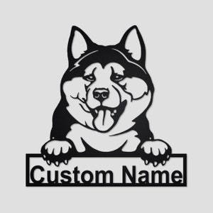 Personalized Akita Inu Metal Sign | Akita Inu Metal Wall Art | Dog Metal Sign | Akita Inu Lover Gifts  | Dog Lover Gifts | Akita Inu Lover