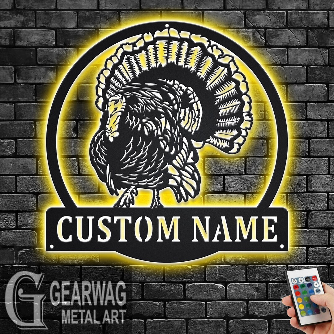 WILD TURKEY BOURBON LED BAR SIGN MAN CAVE GARAGE DECOR LIGHT