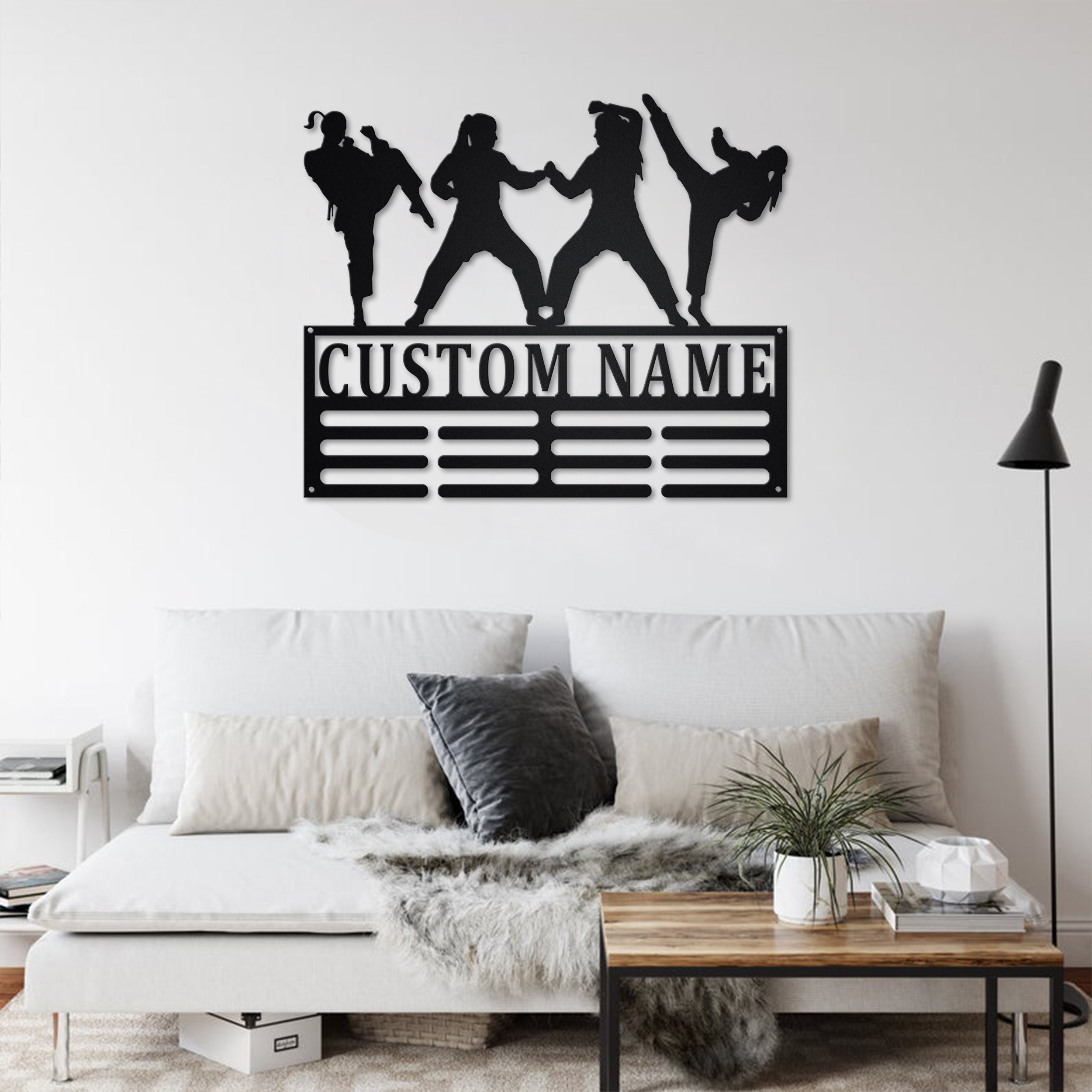 Wrestling Medal Hanger Display SUPERDANT Karate Medal Hanger Display Karate Medal Holder 5 Rows 20 Hangers Medal Rack For Karateka Wrestling Medal Display
