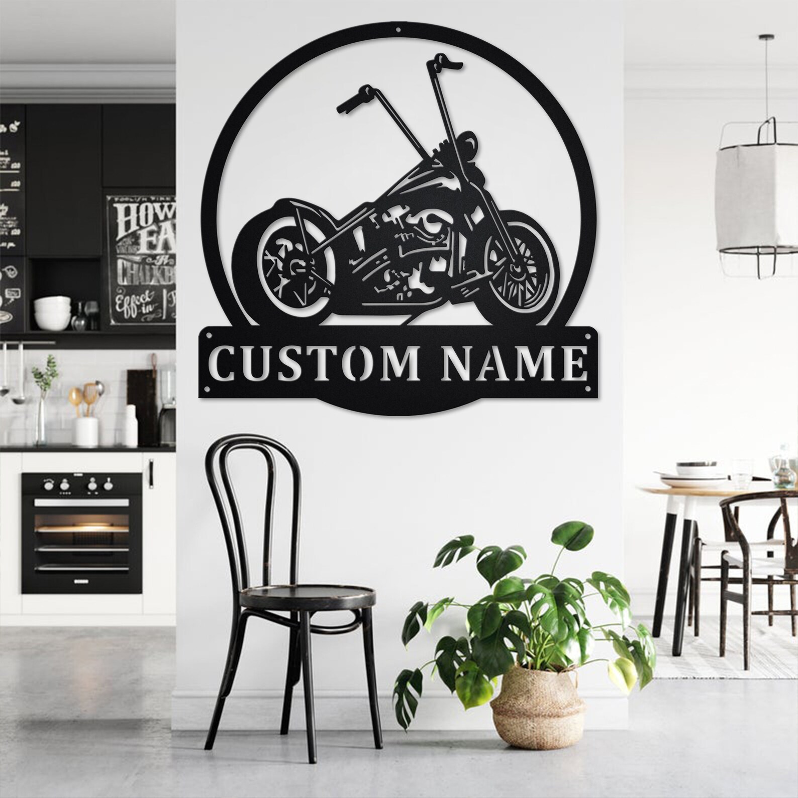 Custom Motorcycle Metal Wall Art With LED Light Personalized Etsy