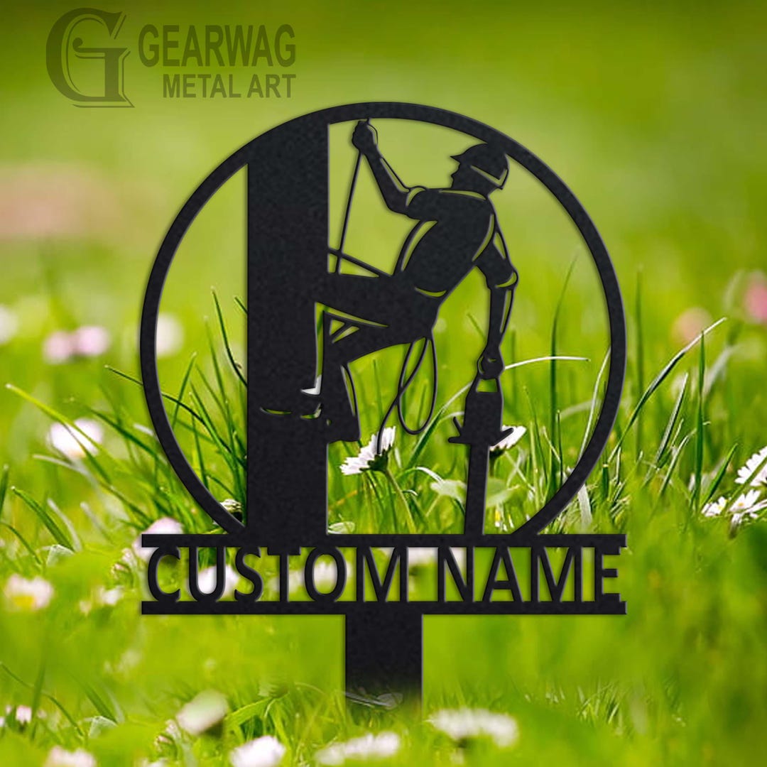 Personalized Tree Arborist Metal Garden Sign: Custom Yard Art - Etsy