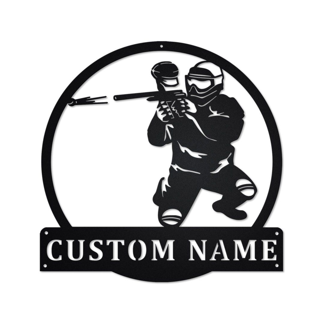 Personalized Paintball Metal Sign Paintball Metal Wall Art Paintball