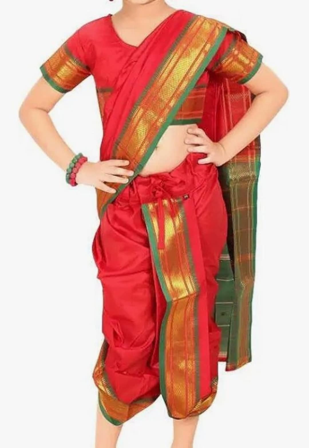 Baby Girl Saree for Kids/maharashtrian Kastha Marathi Kashta Naurvi