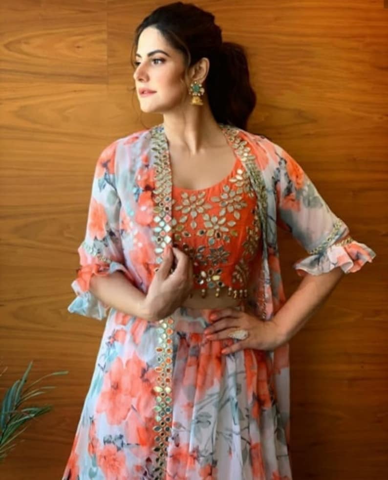Bridal Lehenga Crop Top Shrug Skirt setBirthday GiftReady to Etsy
