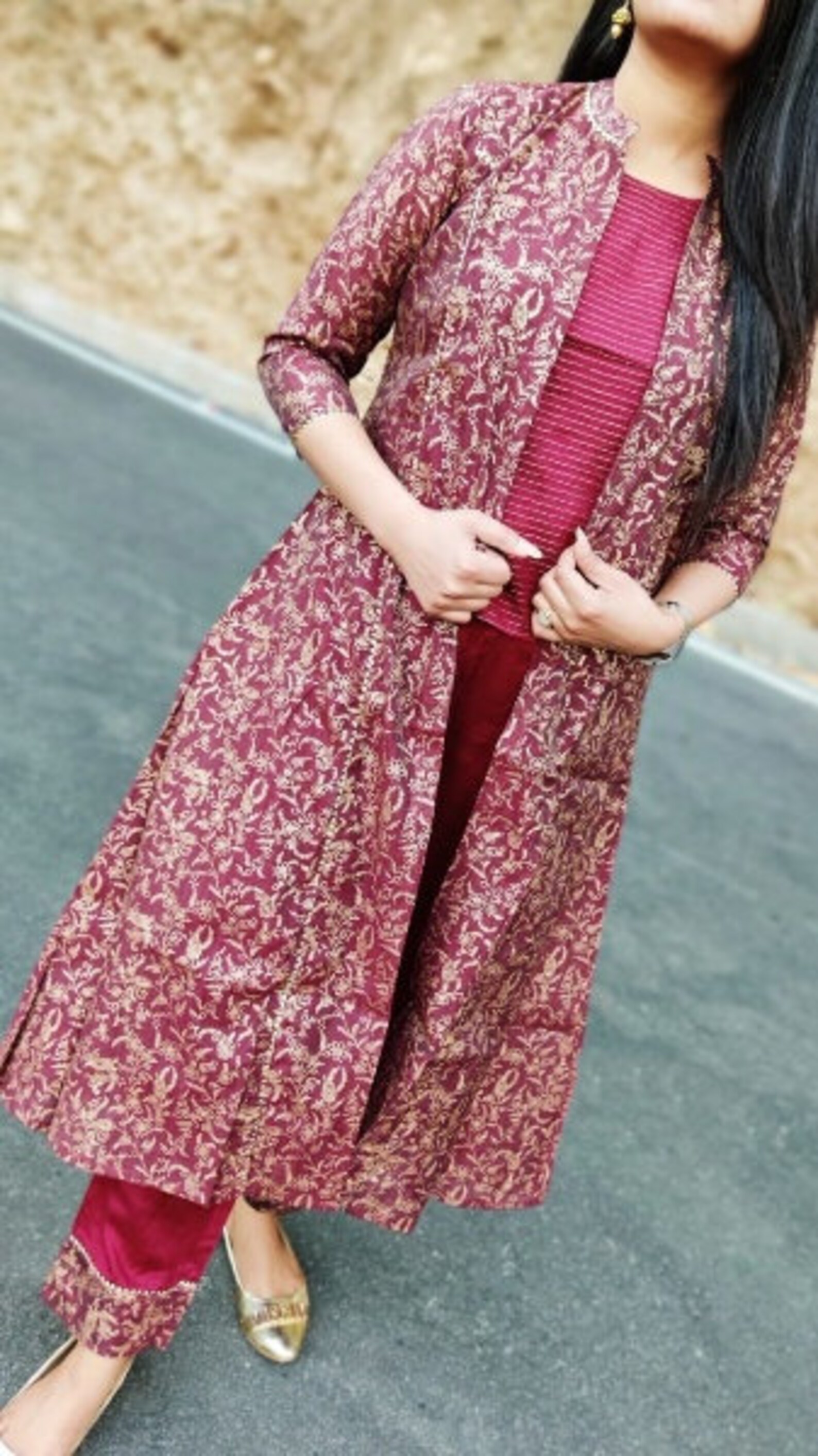 crop top pant and shrug set party wear