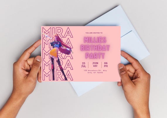 K Pop Demon Hunters MIRA Party Invite- Digital Download - Editable