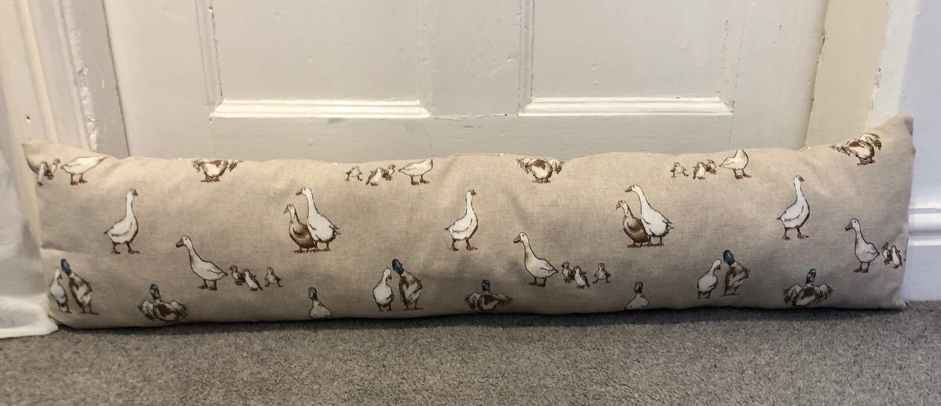 Draught Excluder Washable Removable Cover Goose Print Duck Etsy