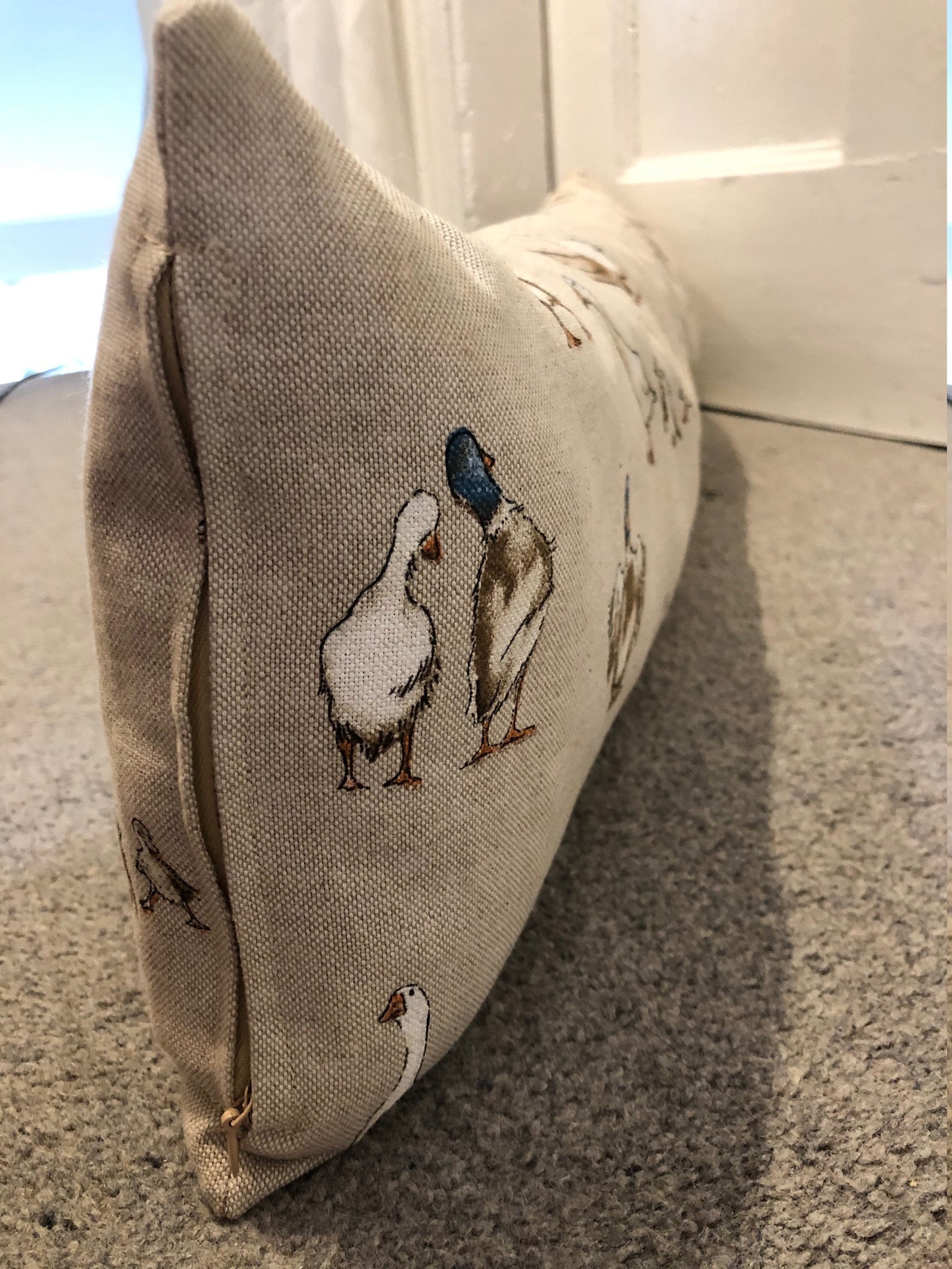 Draught Excluder Washable Removable Cover Goose Print Duck Etsy