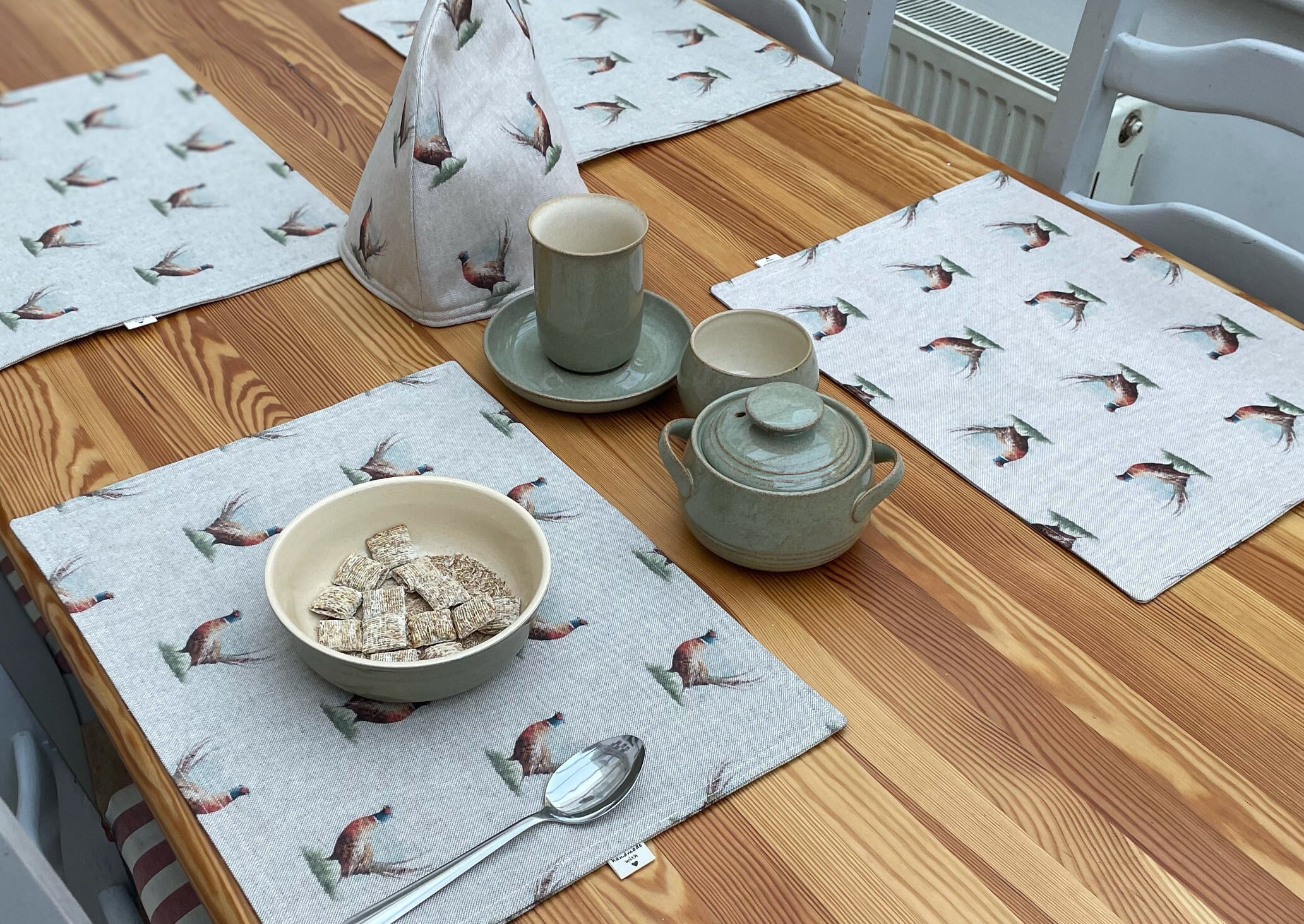 Pheasant Placemats Linen Placemats reversible washable Etsy