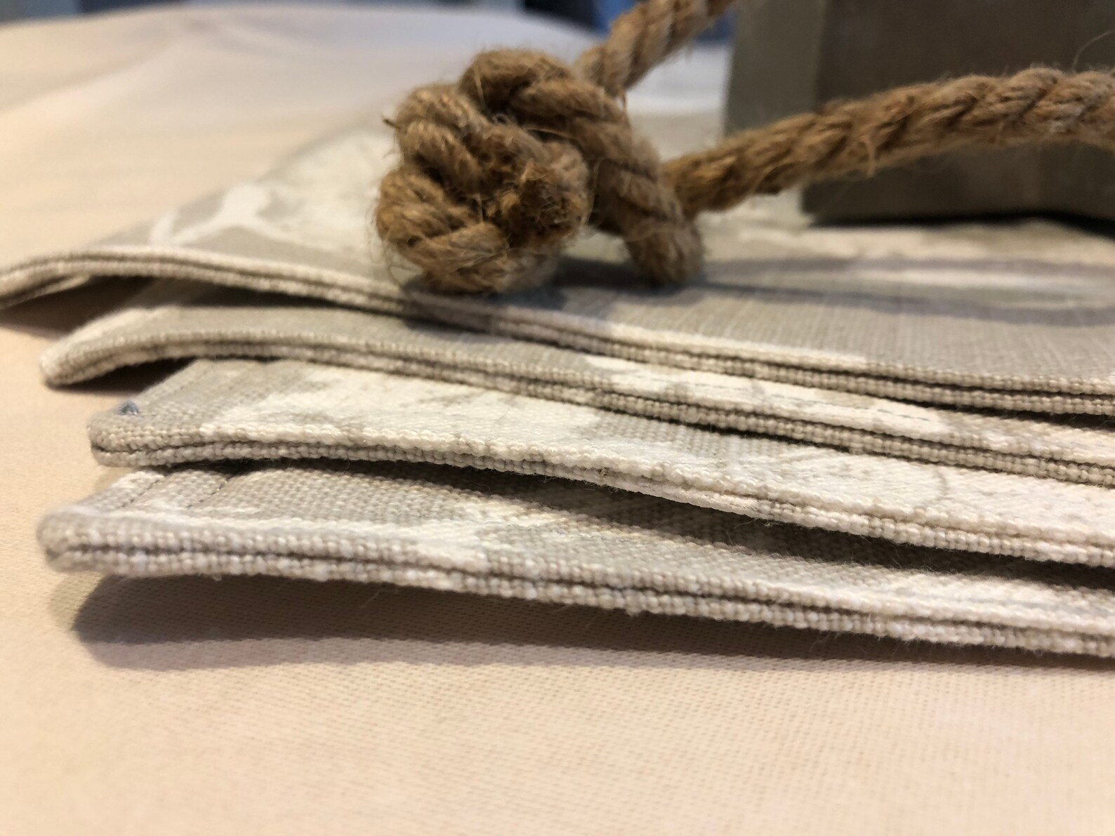 Pack of 4 Placemats Laura Ashley fabric leaves neutral Etsy