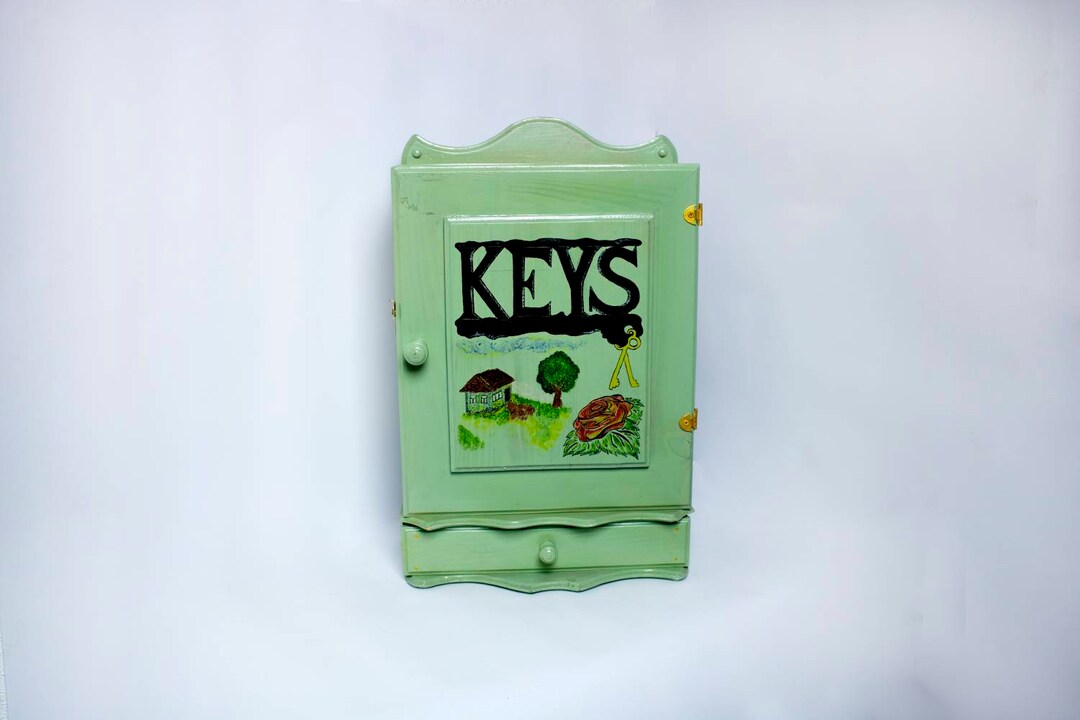 Wooden Handmade Wall Mounted Key Box. Wooden Handmade Locker Etsy