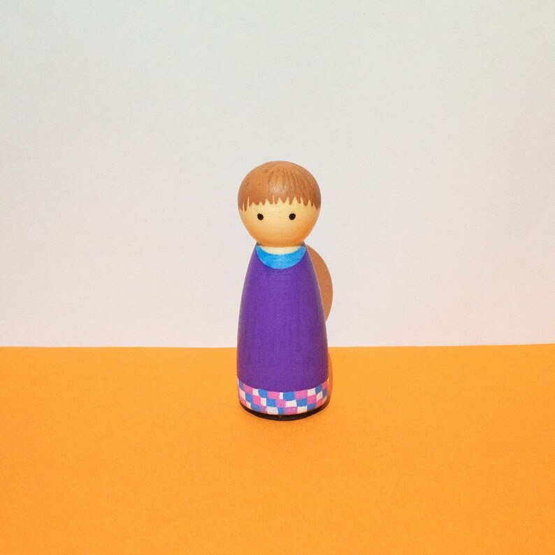 The Tiger Who Came to Tea Peg Dolls Wooden Peg Dolls Hand Painted Dolls