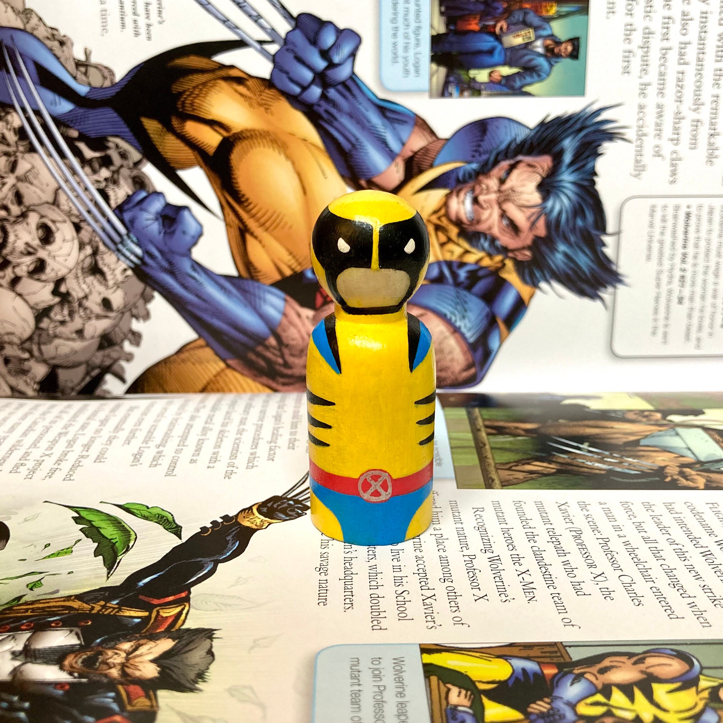 Wolverine X-Men temática Peg Muñeca / Muñecas Peg de madera / | Etsy