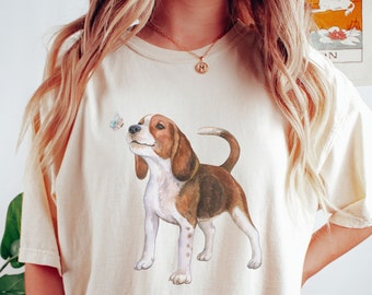 Beagle Print TShirt, Beagle Mom Comfort Colors Shirt, Beagle Gifts, Beagle Vintage Style TShirt, Beagle Crewneck, Beagle Mama Oversized Tee