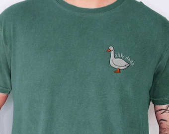 EMBROIDERED Silly Dada Goose Shirt, Dad Goose Comfort Colors T-Shirt, Silly Goose Dad TShirt, Gift for New Dads, Father's Day Gifts, Dada T