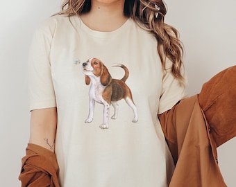 Cute Beagle Shirt, Watercolor Beagle TShirt, Beagle Mom Gifts, Beagle Crewneck, Beagle Pullover Tee, Beagle Lover T-Shirt, Beagle Gifts