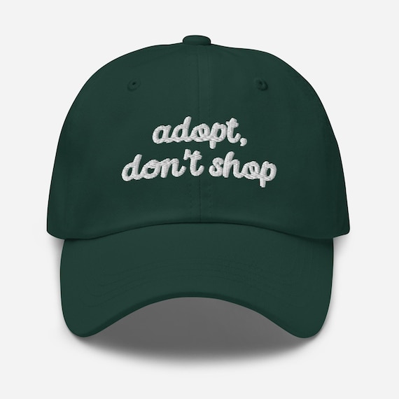 Adopt Dont Shop Baseball Cap, Rescue Dogs Hat, Rescue Cat 6 Panel Dad Hat, Animal Lover Gift, Rescue Volunteer Gifts, Animal Shelter Merch
