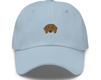 Dachshund Hat, Embroidered Dachshund Cap, Dachshund Mom, Dachshund Dad, Dachshund Baseball Cap, Dachshund Embroidered Face Cap, Wiener Dogs