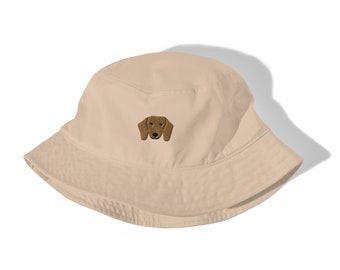 Dachshund Bucket Hat, Doxie Organic Bucket Hat, Embroidered Dachshund Gift, Cute Doxy Gifts, Wiener Dog, Dackel Mama, Dachshund Embroidery