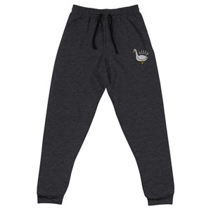 Embroidered Silly Goose Joggers, Unisex Jogging Pants, Embroidery, Fun Silly Goose Sweat Pants, Cute Silly Goose Lover Gift, Jogging Pants