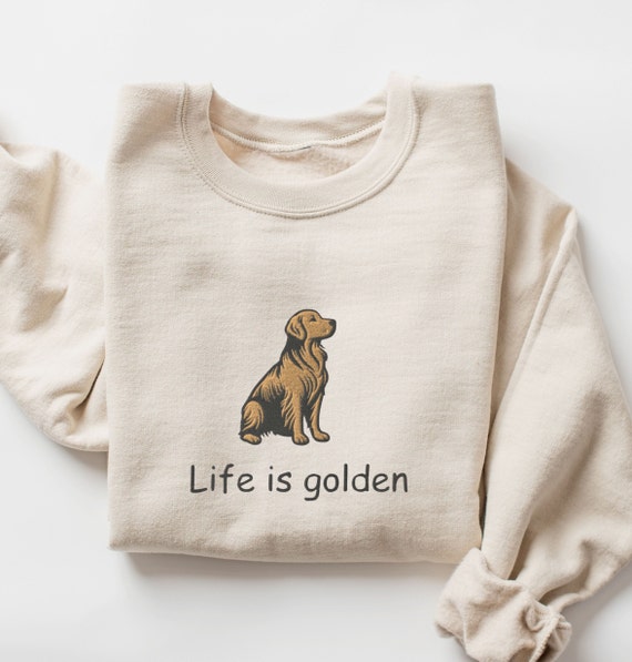Embroidered Golden Retriever Sweatshirt, Golden Retrievers