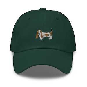 Basset Hound Cap, Cute Embroidered Basset Hound Baseball Cap, Basset Hounds Mom Gifts, Basset Hound Owner Gift, Basset Hounds, Basset Dad