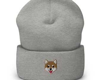 Shiba Inu Hat, Shiba Dog Beanie, Shiba Embroidered Beanie Hat, Shiba Dog Mom Hat, Shiba Dog Mom Christmas Gift, Shiba Dog Mama Beanie