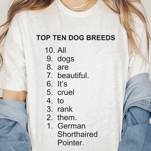 Tysk korthårig pekare, rolig GSP unisex-t-shirt, söt pekare mamma-present, roliga pekare pappa-presenter, GSP-älskare rund hals, humoristisk hund