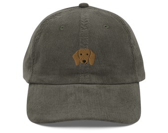 Dachshund Corduroy Cap, Doxie Embroidered Baseball Cap, Wiener Dog Gifts, Cute Dachshund Mom Gift, Sausage Dog, Doxy, Dachshund Lover Hat