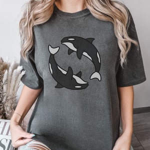 Killer Whale Shirt, Orca Comfort Colors TShirt, Whale Lover Gift, Marine Biologist Shirt, Whale Crewneck, Save The Whales, Whale Activist