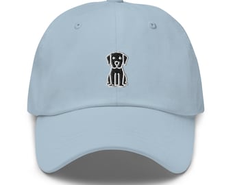 Cute Black Lab Cap, Embroidered Black Labrador Retriever Baseball Cap, Black Lab Dad Hat, Black Lab Mom Gifts, Lab Mama Gift, Lab Dad Cap