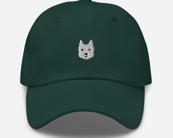 Westie Baseball Cap, West Highland White Terrier Hat, Westie Embroidered Dad Hat, Westie Mom Cap, Westie Dad Cap, Westie Mom Gift, Westiest