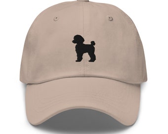 Embroidered Black Poodle Cap, Poodle Mom Baseball Cap, Poodle Dad Hat, Poodle Silhouette Embroidery, Poodle Gifts, Standard Poodle, Minipoo