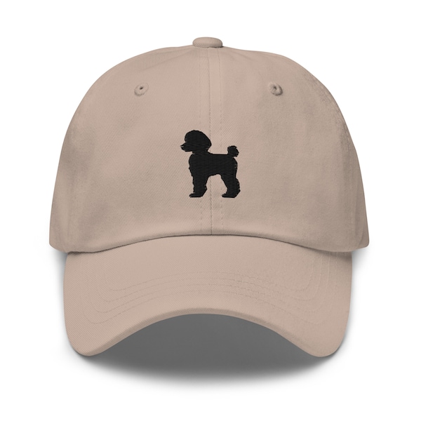 Embroidered Black Poodle Cap, Poodle Mom Baseball Cap, Poodle Dad Hat, Poodle Silhouette Embroidery, Poodle Gifts, Standard Poodle, Minipoo