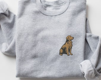 EMBROIDERED Golden Retriever Sweatshirt, Golden Mom Crewneck, Golden Retriever Sweater Pullover, Gifts for Golden Retriever Parent, Dad