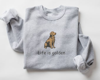 Embroidered Golden Retriever Sweatshirt, Golden Retrievers
