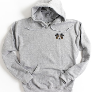 Australian Shepherd Embroidered Hoodie, Merle Aussie Shepherd Embroidered Hoodie, Australian Shepherd Mom Hoodie, Australian Shepherd Gifts