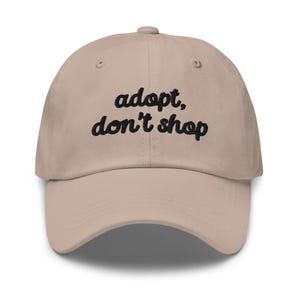 Adopt Dont Shop Baseball Cap, Rescue Dogs Hat, Rescue Cat 6 Panel Dad Hat, Animal Lover Gift, Rescue Volunteer Gifts, Animal Shelter Merch