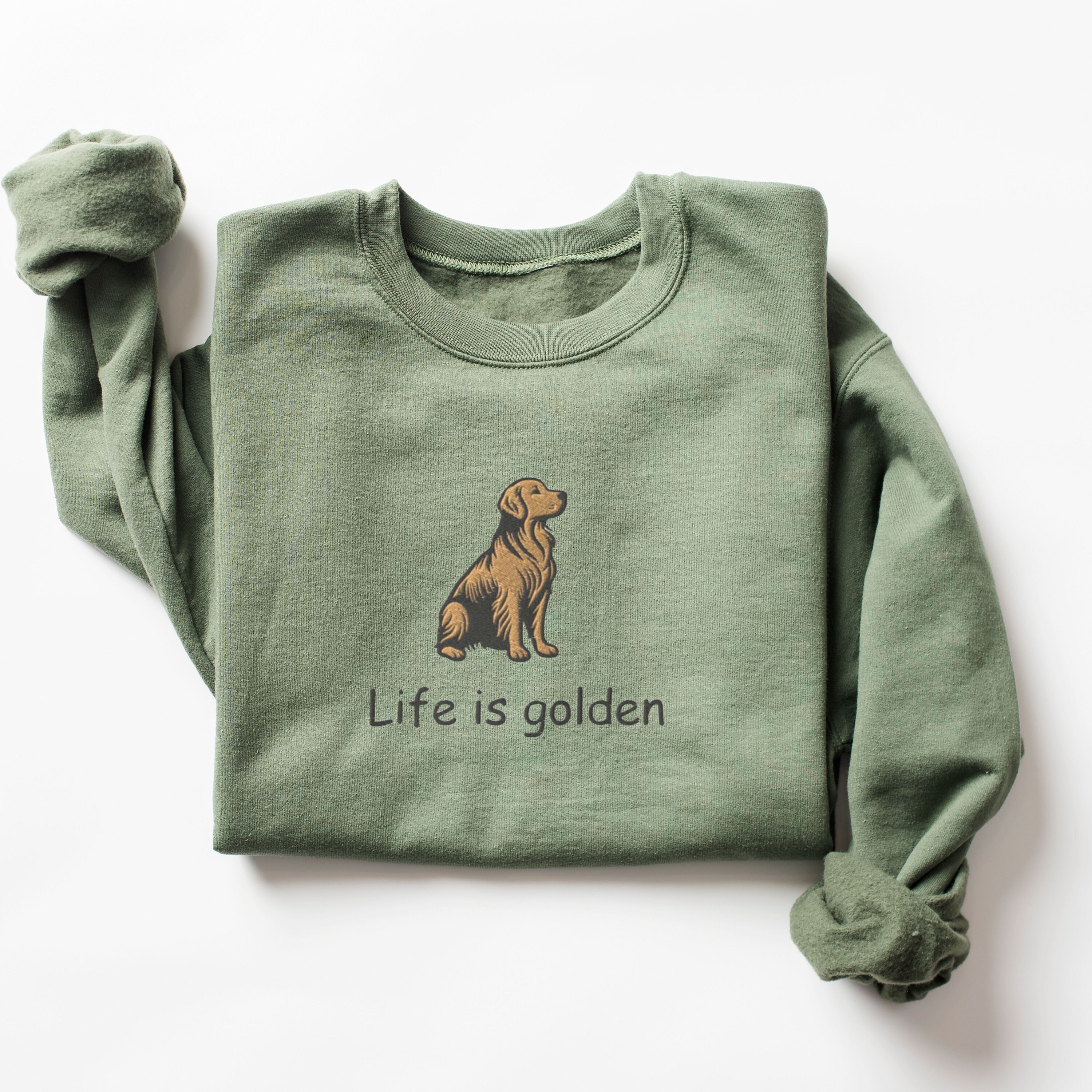 【GRAVER】22FW★ Yellow Boots Puppy Embroidery Sweatshirt Yellow Boots Puppy Embroidered Sweatshirt - GRAVER | 60