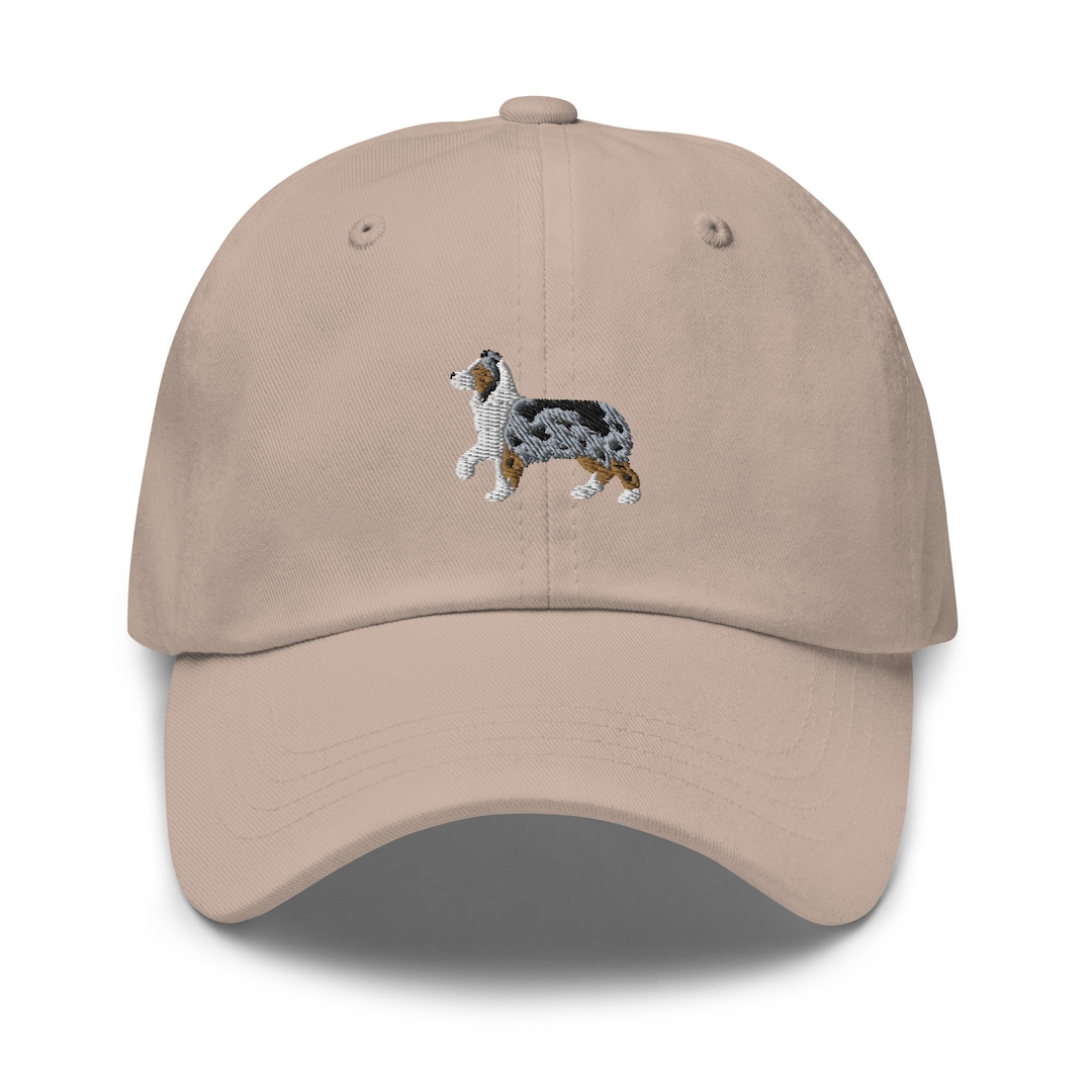 Merle Australian Shepherd Hat, Embroidered Aussie Shepherd Baseball Cap